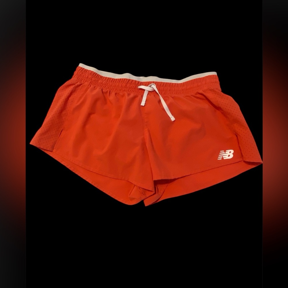 New Balance Women's Orange -Red Athletic  Running Shorts -Med,Great Condition